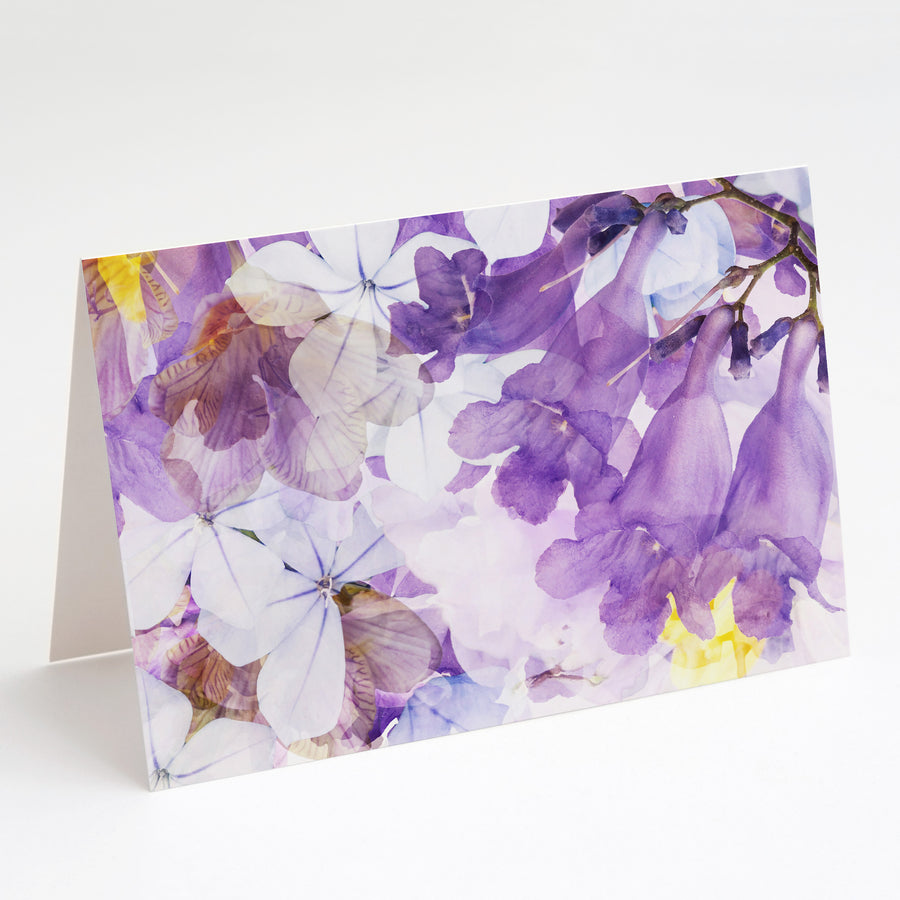 Jacaranda Garden Greeting Card | Paper and Flower Art Prints