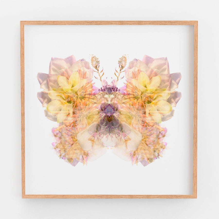 Lilac Floral Butterfly | Paper and Flower | Floral Art Print